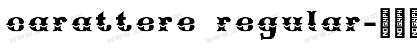 carattere regular字体转换